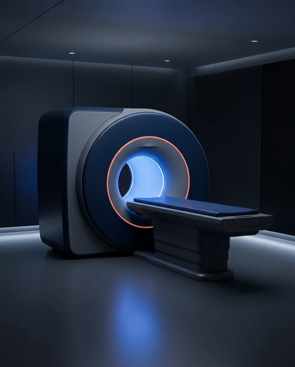 MRI-toestel in een gedimde onderzoeksruimte